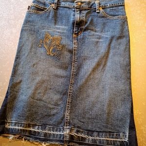 Joomi Joolz Vintage Denim Skirt (Knee Length) Sz 2